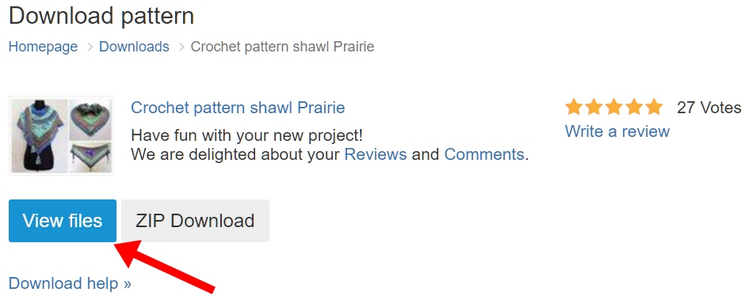 Help page image for 'Download patterns'